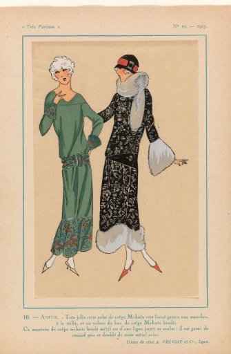 Very Parisian, 1923, No. 10: 10. - FRIENDSHIP. - Very pretty this dress...