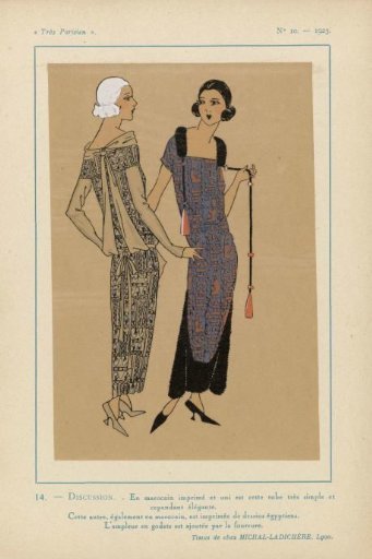 Very Parisian, 1923, No. 10: 14.- DISCUSSION. - In printed Morocco...