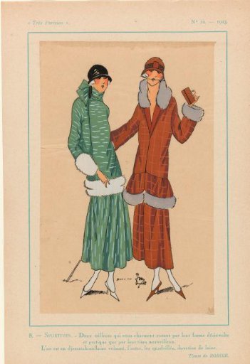 Very Parisian, 1923, No. 10: 8. - SPORTY. - Two suits...