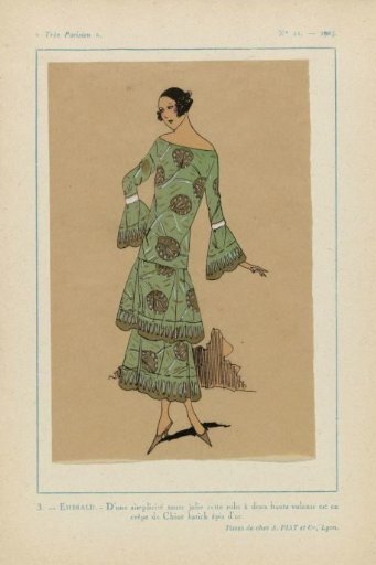 Très Parisien, 1923, No. 11: 3. - EMERALD. - Of a quite pretty simplicity...