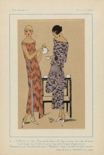 Très Parisien, 1923, No. 11: 5. - TEA TIME. - Very grand air...