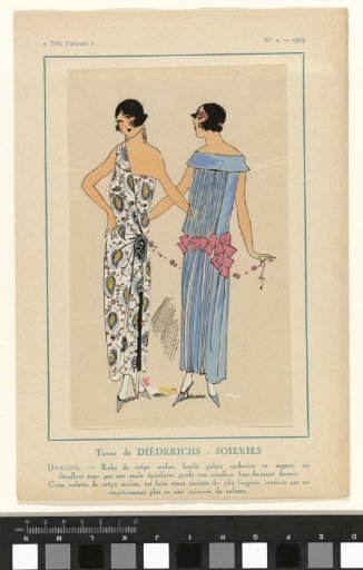 Très Parisien, 1923, No. 2: Diederichs Fabrics - Silks...