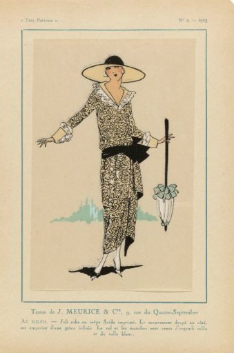 Very Parisian, 1923, No. 2: Fabrics by J. MEURICE & CIE...In the Sun