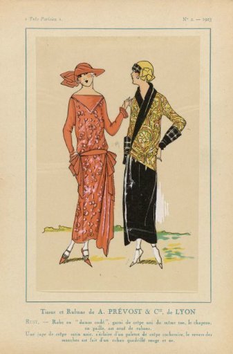 Very Parisian, 1923, No. 2: Fabrics and Ribbons by A. PRÉVOST & CIE ...