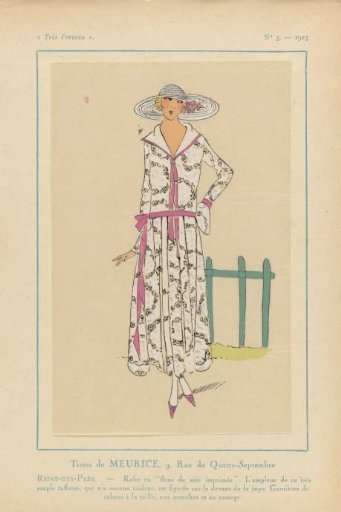 Very Parisian, 1923, No. 3: Fabrics by MEURICE...Queen of the Meadows