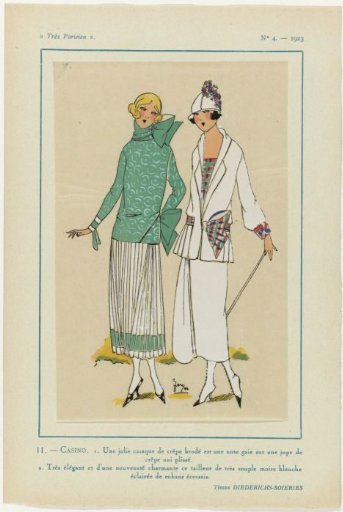 Very Parisian, 1923, No. 4: 11. - CASINO. 1. A pretty jacket...