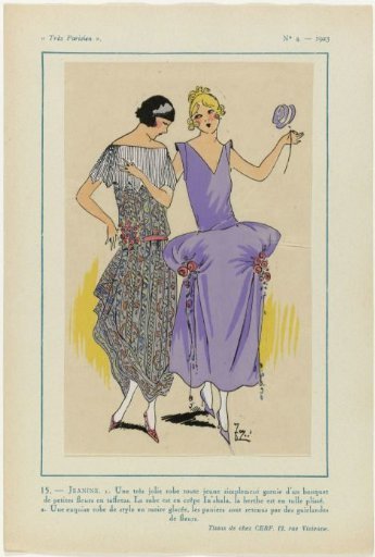 Very Parisian, 1923, No. 4: 15. - JEANINE. 1. A very pretty dress...