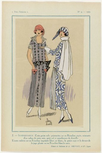 Very Parisian, 1923, No. 4: 7- INDEPENDENCE. This little dress...