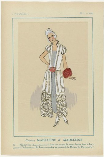 Very Parisian, 1923, No. 4: 8. - MARQUISE. On a sheath...