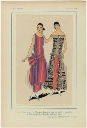 Very Parisian, 1923, No. 5: 14.- ALCALA. - 1. An evening dress...