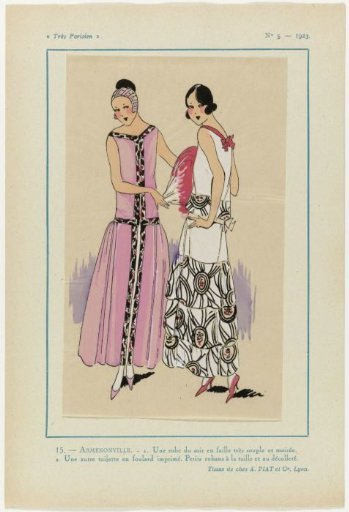 Very Parisian, 1923, No. 5: 15.- ARMENONVILLE. - 1. An evening dress...
