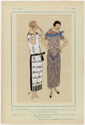 Very Parisian, 1923, No. 5: 16.- LITTLE FLOWERS. - A Georgette crepe dress...
