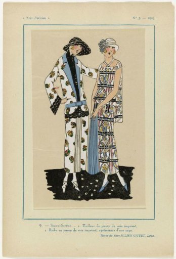 Very Parisian, 1923, No. 5: 9.- CAREFREE. 1. Jersey suit...