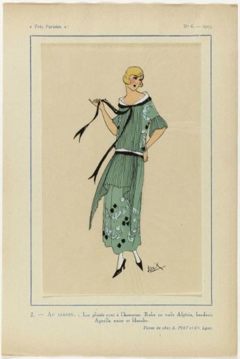 Very Parisian, 1923, No. 6: 2.- IN THE GARDEN. / Pleats are in fashion...