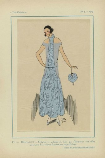 Very Parisian, 1923, No. 7: 13. / HESITATION. / Original this mixture...