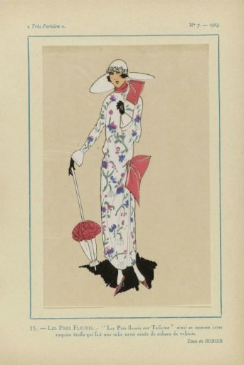 Very Parisian, 1923, No. 7: 15. - THE FLOWERY MEADOWS. - "The Flowery Meadows on Toilaine"...