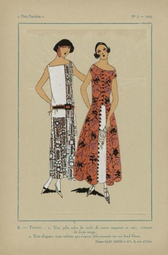 Very Parisian, 1923, No. 7: 8. - TANGO. - 1. A pretty voile dress...