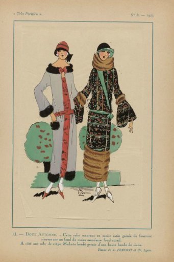 Very Parisian, 1923, No. 8: 13. - GENTLE AUTUMN. - This coat-dress...