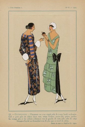 Very Parisian, 1923, No. 8: 15. - LITTLE TREATS. - Charming is this simple dress...
