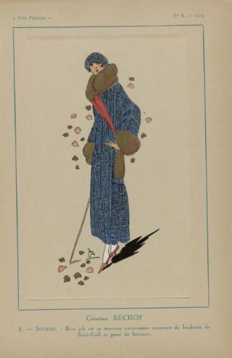 Very Parisian, 1923, No. 8: 3. - SMILE. / Very pretty is this coat...