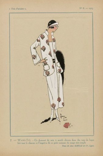 Very Parisian, 1923, No. 8: 7. - WANG-TAI. - This silk damask...