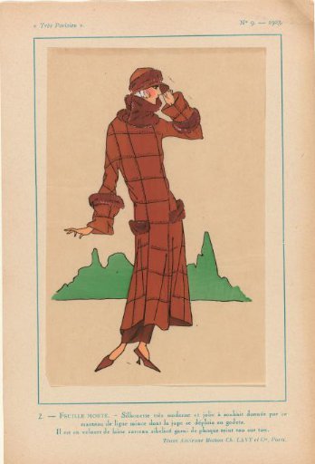 Very Parisian, 1923, No. 9: 2.- DEAD LEAF. - Very modern silhouette...
