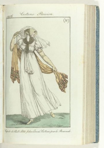 Journal des Dames et des Modes, Frankfurt edition 21 July 1806, Costume Parisien (30): Capote de Paille...