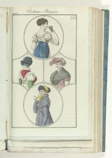 Journal des Dames et des Modes, editie Frankfurt 22 Février 1808, Costume Parisien (8)