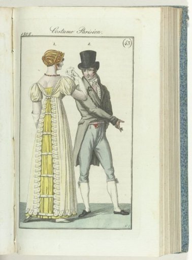 Journal des Dames et des Modes, Frankfurt edition 23 October 1808, Parisian Costume (43)