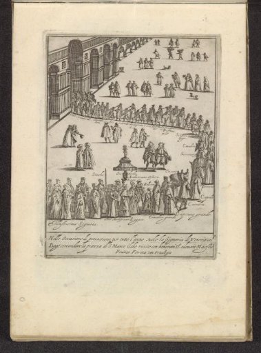 Procession with the Doge and the Serenissima Signoria over the Piazza San Marco in Venice