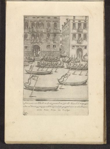 Regatta of gondolas and rowing boats in Venice