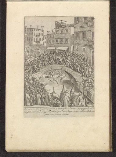 Battle for a bridge in Venice