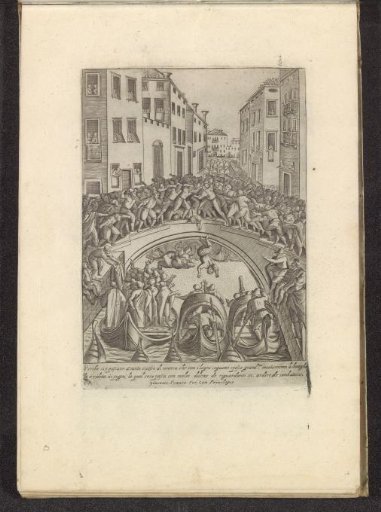 Battle on a bridge in Venice