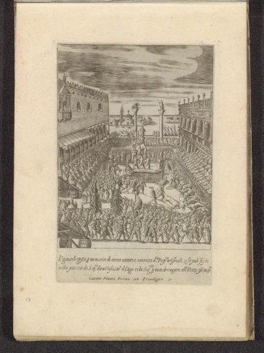 Celebration of Shrove Tuesday on the Piazzetta in Venice