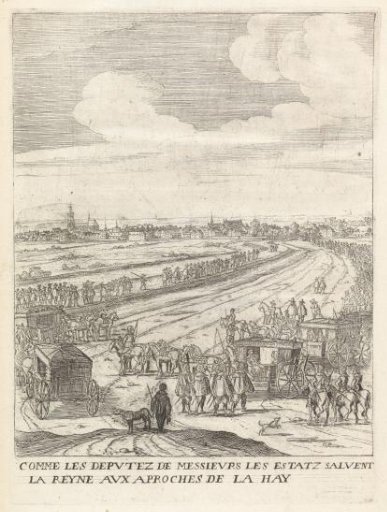 Maria de' Medici greeted outside the gates of The Hague