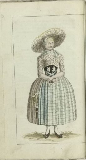 Cabinet of Fashion and Taste 1791, pl. II: The South Beveland Peasant Woman