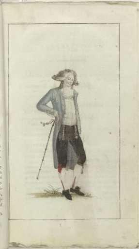 Cabinet of Fashion and Taste 1791, pl. I: Petit Maitre