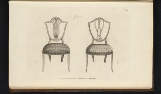Two chairs with different ornaments