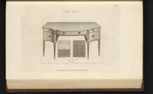 Desk and cross-section