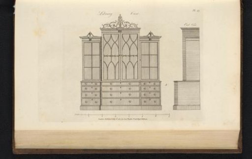 Bookcase with side view