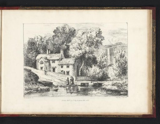 Landscape with figures near a house and a river
