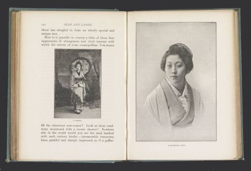 Portrait of a Japanese woman with an umbrella