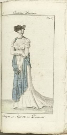 Journal des Dames et des Modes, Costume Parisien, 1805, An 13 (605) Comb and Aigrette in Diamonds