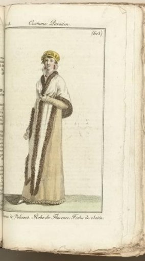 Journal des Dames et des Modes, Costume Parisien, 1805, An 13 (613) Velvet Hat...
