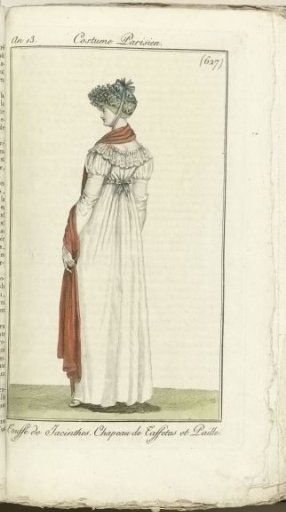 Journal des Dames et des Modes, Parisian Costume, 1805, Year 13 (627) Cluster of Hyacinths...