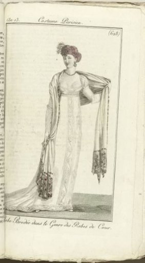 Journal des Dames et des Modes, Parisian Costume, 1805, Year 13 (628) Embroidered Robe ......
