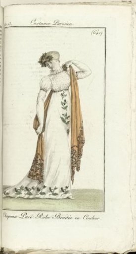 Journal des Dames et des Modes, Parisian Costume, 1805, Year 13 (641) Dressed Hat...