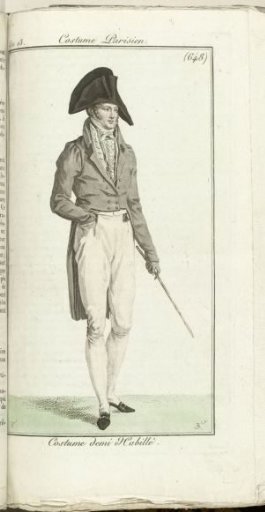 Journal des Dames et des Modes, Parisian Costume, 1805, Year 13 (648) Half-Dressed Costume