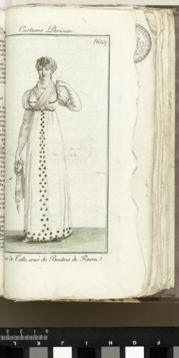 Journal des Dames et des Modes, Parisian Costume, 1805, Year 13 (655) Tulle Bonnet...