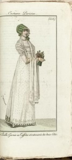 Journal des Dames et des Modes, Parisian Costume, 1805, Year 13 (656) Straw Bonnet...